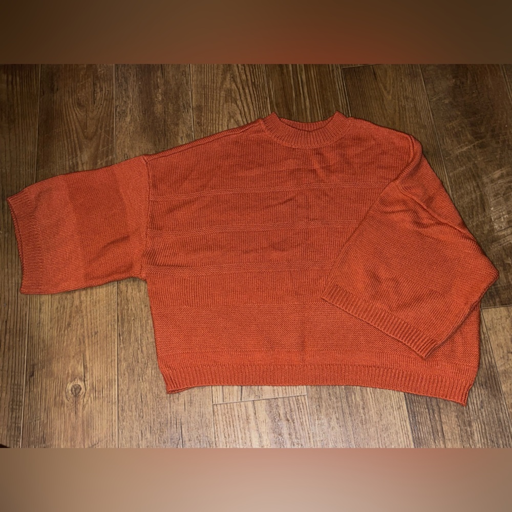 Women’s Cropped Orange Sweater